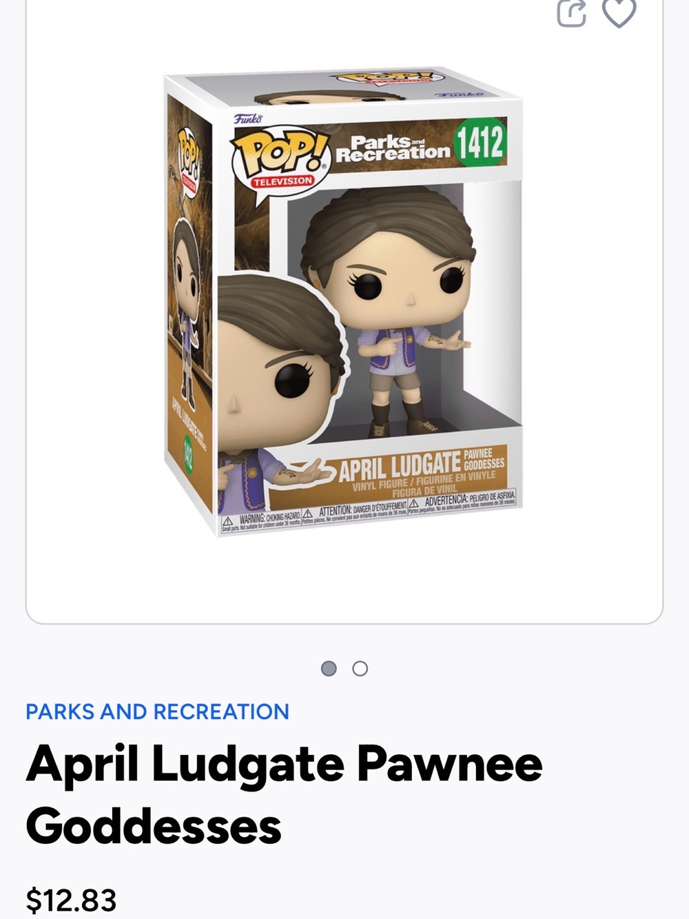 Funko Pop! Parks and Recreation April Ludgate Vinyl Figure — Purple Outfit- 1412